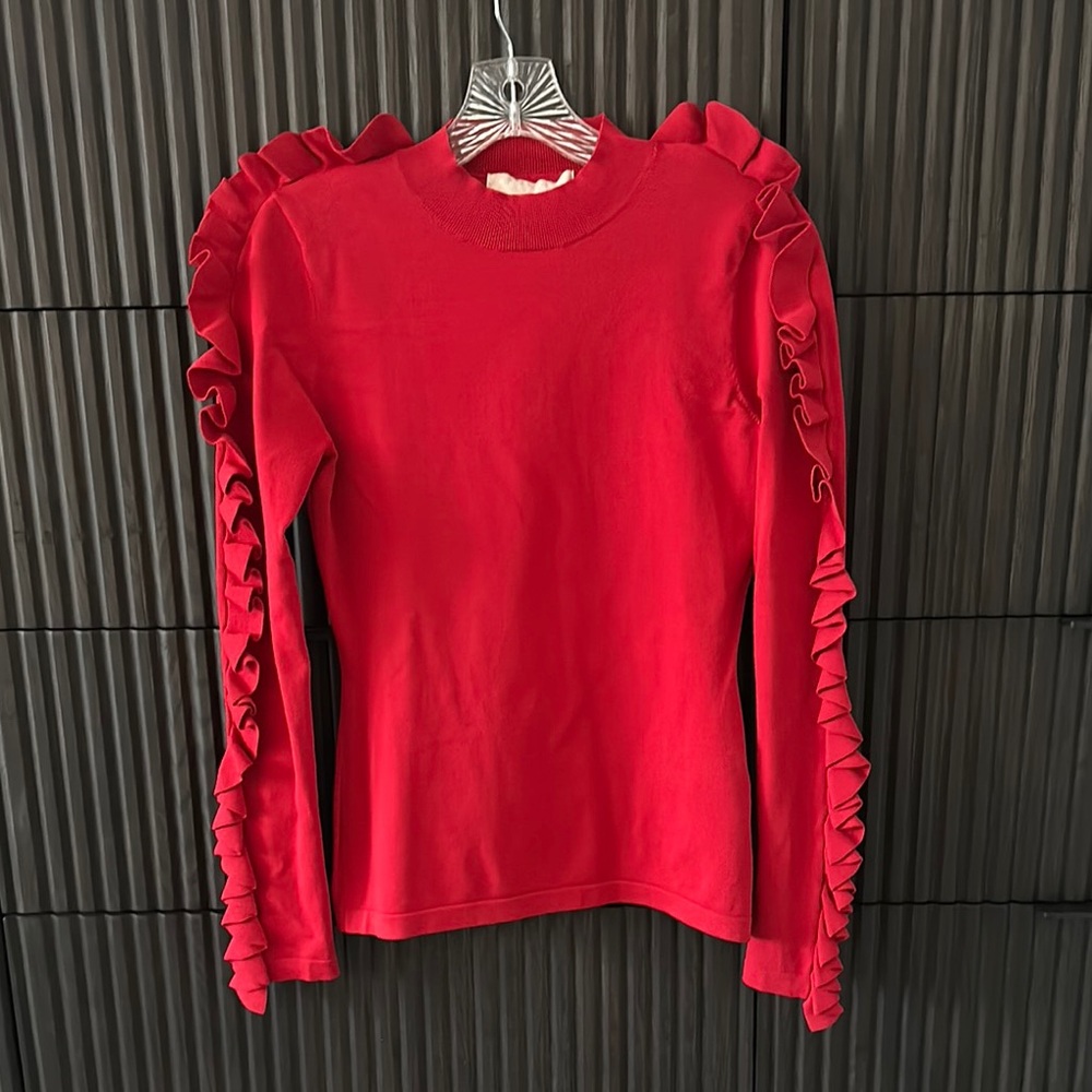 Keepsake Ruffled Red Long Sleeve